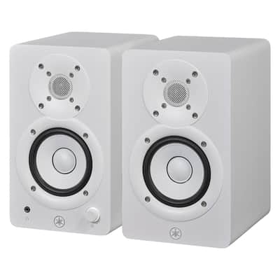 Yamaha HS3 Powered Studio Monitors 3.5" 2-way Bass Refiex Powered Speaker with 3.5" Cone Woofer In White - Pair image 3