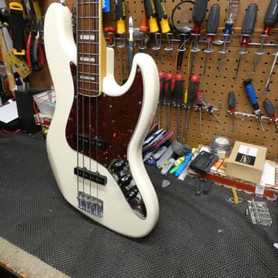 Fender '66' Jazz Bass MIJ 2013 - Olympic White w/Matching Headstock - - LOTS of Great Upgrades!! image 4