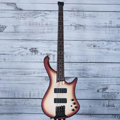 *DEMO* Ibanez EHB600 Headless Bass Guitar | Matte Charred Champagne Burst image 3