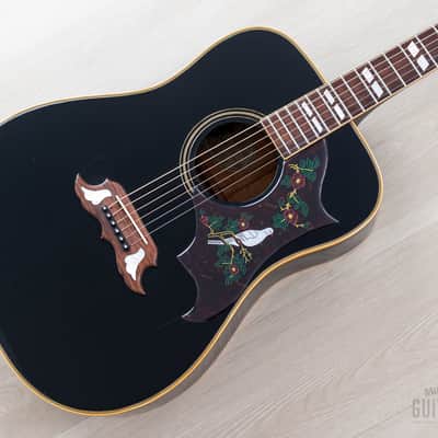1984 Gibson Dove Vintage Dreadnought Acoustic Guitar Ebony w/ Case image 1