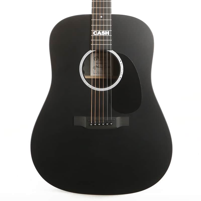 Martin DX Johnny Cash Acoustic-Electric Jett Black image 1