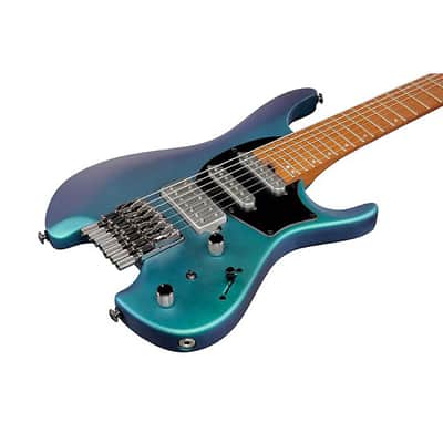 Ibanez Q547 7-string Headless HSS Guitar - Blue Chameleon Metallic Matte image 5