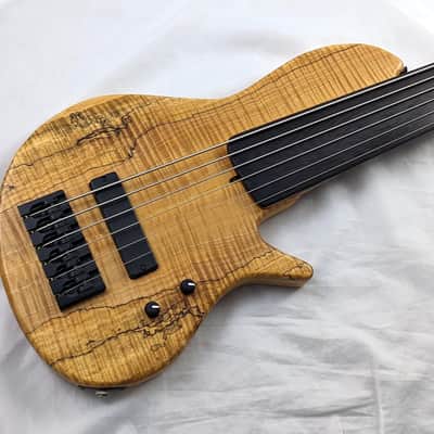 TOM CLEMENT Jon Custom Singlecut 6-String Unlined Fretless Bass w/Gig Bag (#102) image 3
