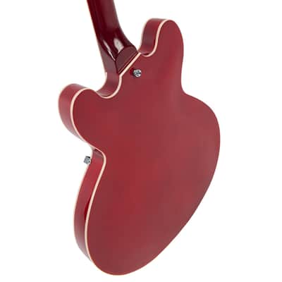 Vintage VSA500P ReIssued Semi Acoustic Guitar ~ Cherry Red image 8