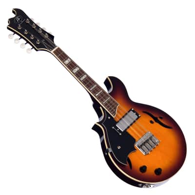 Airline Guitars H35 Batwing Mandolin Honeyburst Left-Handed image 5