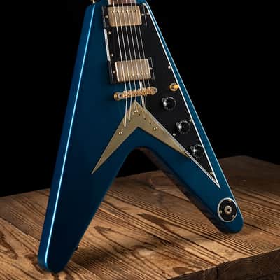Gibson Wild Wood Spec '59 Flying V - Candy Apple Blue image 3