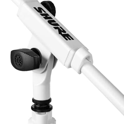 Shure by Gator SH-TRIPODSTANDTBM Tripod Boom Microphone Stand, White image 9