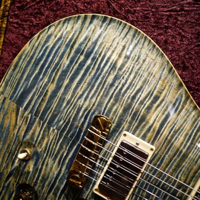 2009 PRS Modern Eagle II Faded Blue Jean, Dalbergia Rosewood Neck image 4