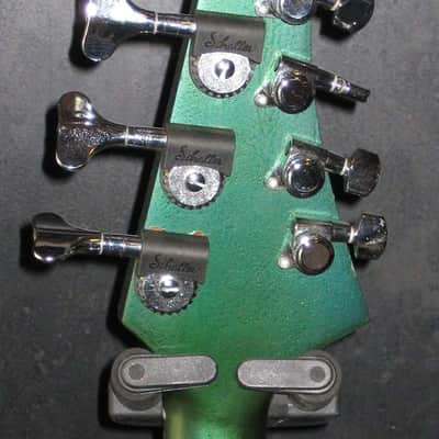 B.C. Rich Warlock 8 String (custom) 1990's Blue-green image 4