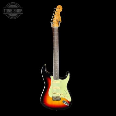 Fender Custom Shop TSG Exclusive ’63 Stratocaster Chambered 3-Tone Sunburst Journeyman Relic w/case CZ588375 image 3