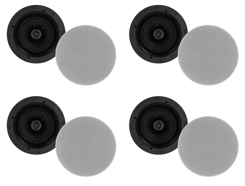 Immagine Pair Rockville ELITE C616 6.5" 16-Ohm Ceiling Speakers, Adjustable Silk Tweeter - 1