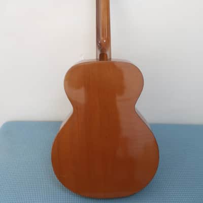 Vintage 1960-70s Kay Classical Acoustic Natural Guitar Clean Harmony Rare Jumbo Shape ?! A Jumbo Classical! Well Made Heavy Thick Tortoise Double Binding image 10