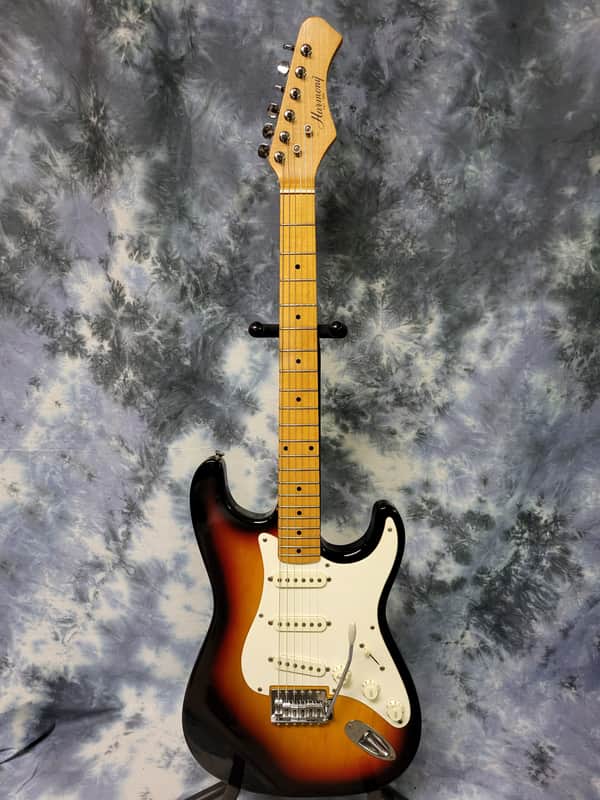 Vintage 1990 Harmony Since 1892 Model H-80T Strat Style Electric Guitar Pro Setup Original Korea image 1