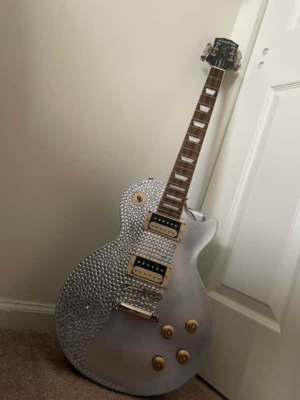 Paul Stanley Guitar Rhinestone Epiphone Les Paul Rhinestone image 1