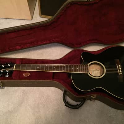 Palmer Guitar Co. Acoustic Electric Pf24 EC Black With Hardshell Case image 1