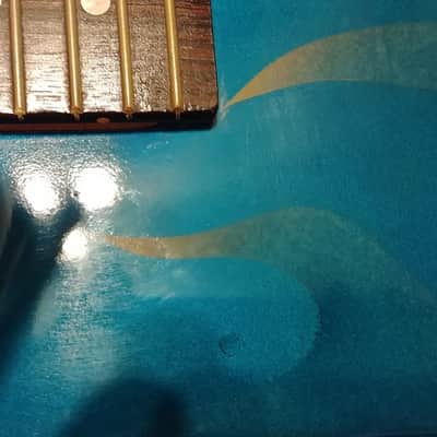 Chandler Super Strat Body And Neck - 80s? 90s? Blue Flame - Similar to Kramer or Jackson image 10