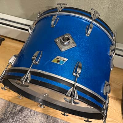 Ludwig Vintage 22” Bass Drum Early 1970s - Blue Sparkle image 2