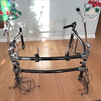 Roland MKS20BK Black V Pro Electronic Drum Stand, w/ 3 Booms, 4- Pad Brackets, Excellent Condition