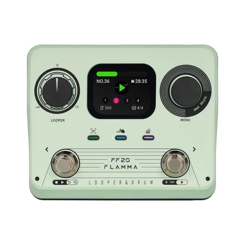 FLAMMA FF20 Stereo Looper Drum Machine with US Power Supply Mint Green 2025 - New image 1