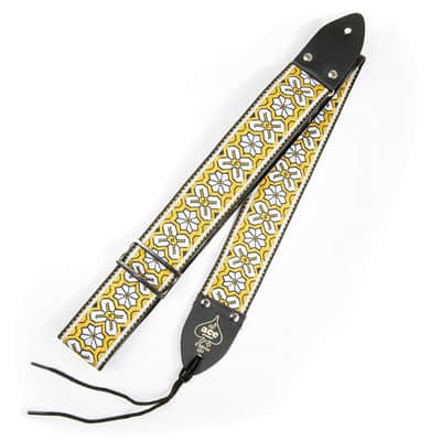 D’Andrea Ace Vintage Reissue Guitar Strap – Greenwich – Replica of Guitar Strap Used by Bob Dylan, Featured on Greatest Hits Album Cover image 1