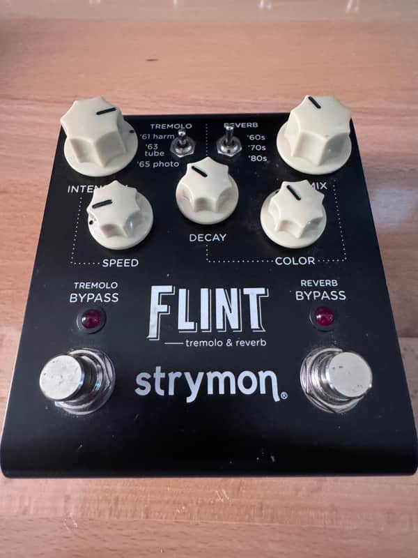 Strymon Flint Reverb and Tremolo V1 2012 - 2022 - Black with White Knobs image 1