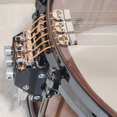 JT Custom Drums 14x7 Patagonian Rosewood Solid Orchestral Stave Snare Drum image 15