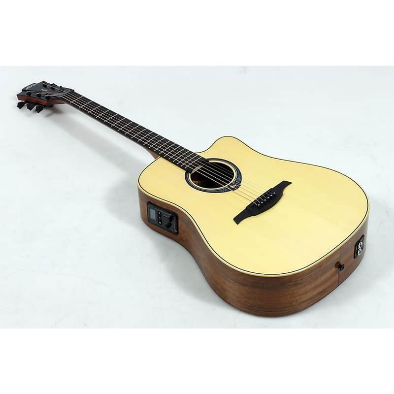 Lag Guitars Tramontane HyVibe THV20DCE Dreadnought Acoustic-Electric Smart Guitar Regular Natural image 1