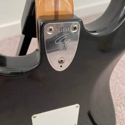 Fender Stratocaster with 3-Bolt Neck, Maple Fretboard 1971 - 1977 - Black image 8