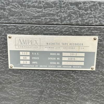 Ampex 350 / 351 Reel To Reel Transport Magnetic Tape Recorder w/ Original Case image 13