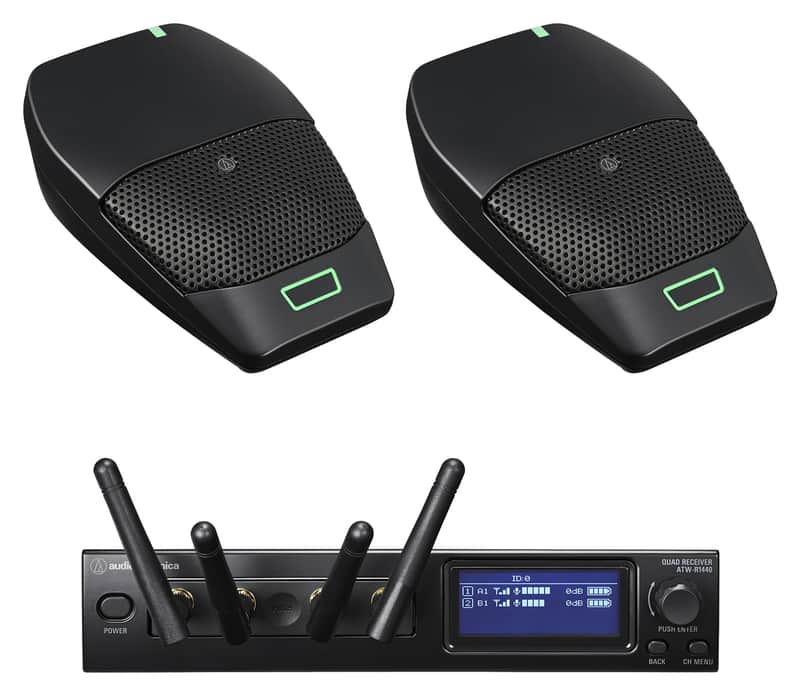 Audio-Technica ATW-1426 Digital Wireless Microphone Receiver+(2) Boundary Mics image 1