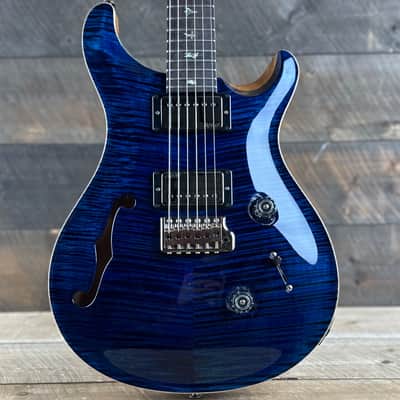 PRS Wood Library Custom 24 Semi-Hollow Flame Maple 10 Top - Whale Blue 386423 image 1