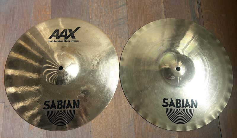 Sabian 14" AAX X-Celerator Hi-Hat Cymbals (Pair) 2005 - 2018 - Brilliant image 1