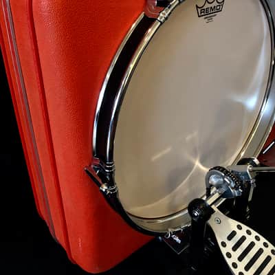 Pan American Drum Company 16" Full Bass OshKosh Electric Suitcase Kick Drum 2018 Vintage Orange image 2