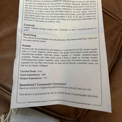EarthQuaker Devices Arrows Preamp Booster V2 2017 - 2026 - Various image 8