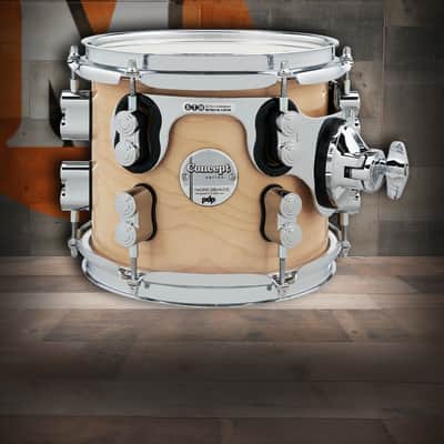 PDP Concept Maple 7x8 Suspended Tom - Natural Lacquer with Chrome Hardware (PDCM0708STNA) image 1