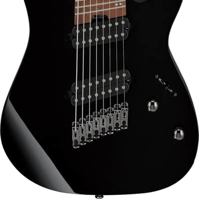Ibanez RGMS8 Standard 8-String Multi-Scale Electric Guitar, Jatoba Fingerboard, Black image 1