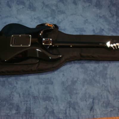 Custom Semi-Hollow Body Thin Line Strat w Lindsey Fralin Split Blade P'ups Black image 3