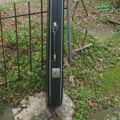 60s 70s vintage Polverini Italian Hard Shell Wood Case for Electric Bass image 2