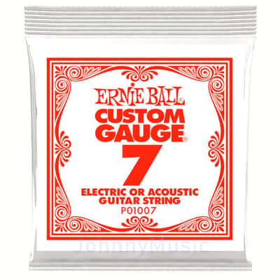 .007 Custom Gauge Plain Steel Single Extreme-Bends String For Electric Guitar Strings Specially Tempered High Carbon - The Slinky Standard! image 1