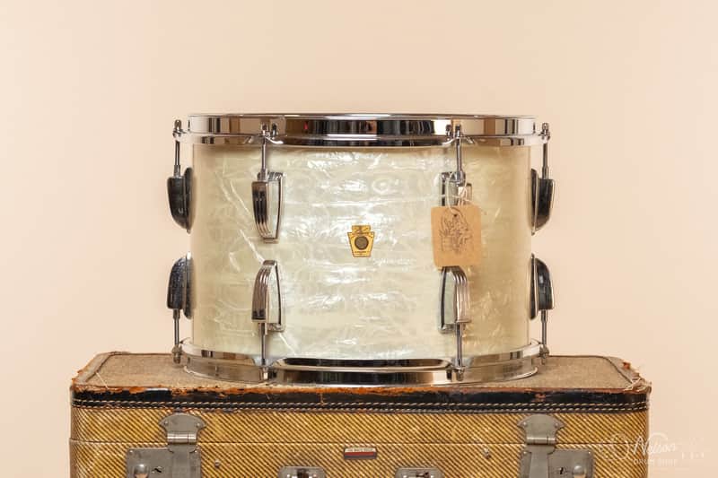1960s Ludwig Tom in White Marine Pearl - 9x13 image 1