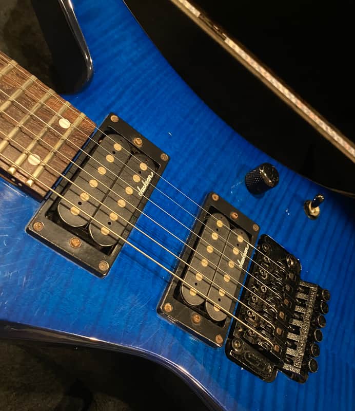 Jackson Kelly PS6T Performer - Trans Blue Flame - MIJ - Made | Reverb