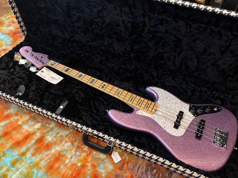 Fender Limited Edition Adam Clayton Jazz Bass 2017 - Purple Sparkle image 1
