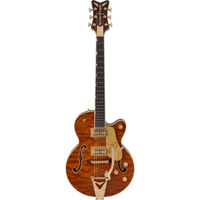 Gretsch  Limited Edition Falcon Center Block Jr. with Bigsby Quilted Maple, Ebony Fingerboard, Roundup Orange image 2