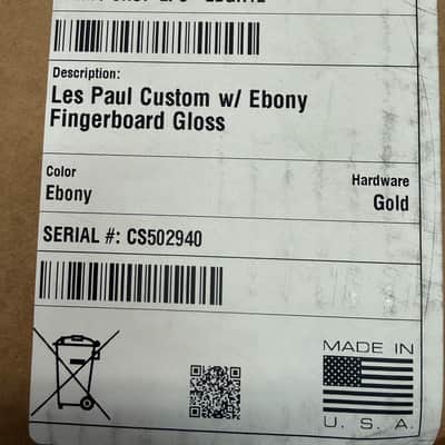 Gibson Les Paul Custom Ebony LPC-EBGH1E New Unplayed Auth Dlr 10lb7oz #940 image 24