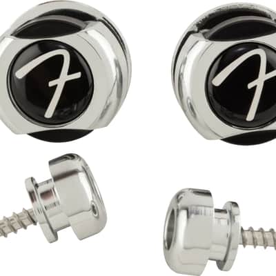 Fender Infinity 'F' Strap Locks, Chrome image 2