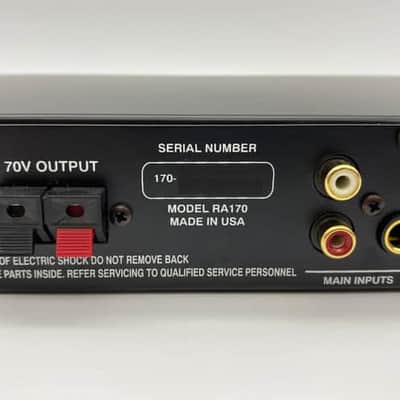 Rolls RA170 70-Volt Power Amplifier 2010s - Black image 2
