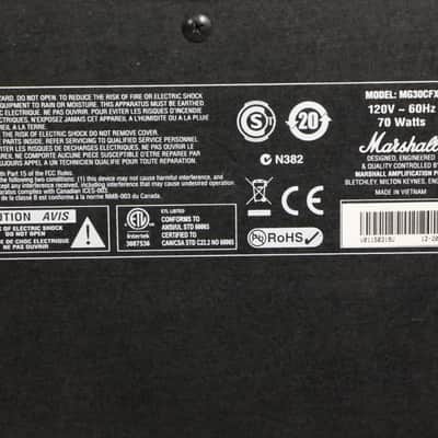 Marshall MG30CFX 30W Electric Guitar Amp - Black image 4