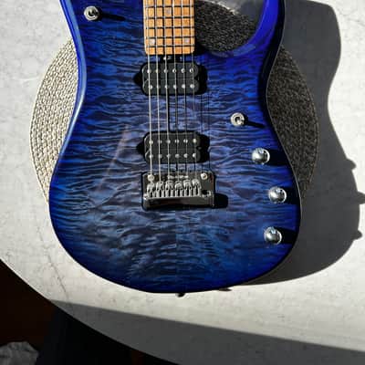 Ernie Ball Music Man JP15 - INSANE Blueberry Quilt image 18