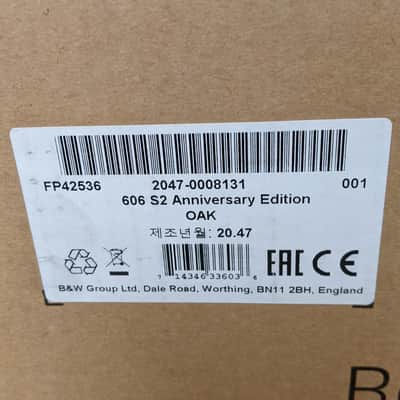 B&W Bowers And Wilkins 606 S2 Anniversary Ed. Speakers - White/Oak - Open Box image 12