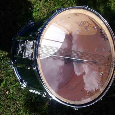 Ludwig Marching Snare 15" x 12" 1970s Blue Sparkle image 4